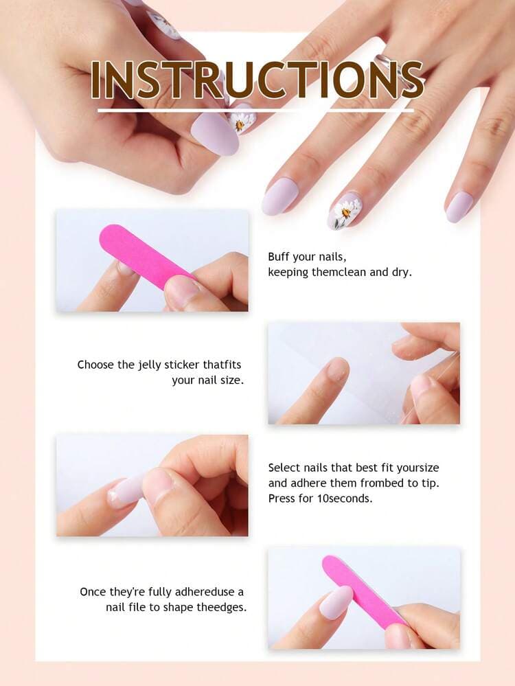 Ombre Almond French Press-On Nails with Gold Bow - 24pcs detail photo 5 - Press-On Nails at ShopKaar