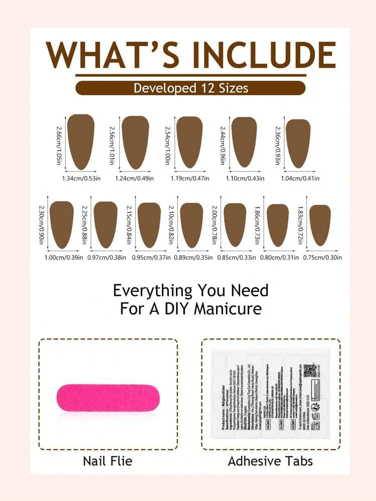 Nude Almond Press-On Nails with Gold Line Art - 24pcs detail photo 7 - Press-On Nails at ShopKaar