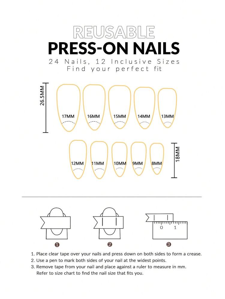 Vintage Red and Gold Almond Press-On Nails - 24pcs detail photo 5 - Press-On Nails at ShopKaar