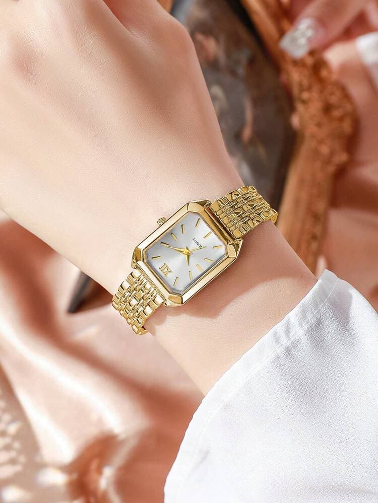 Square Dial Steel Band Quartz Watch detail photo 5 - Watches at ShopKaar