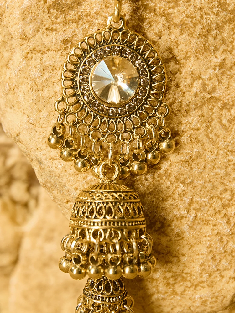 Bell Ball Tassel Drop Earrings detail photo 6 - Earrings at ShopKaar