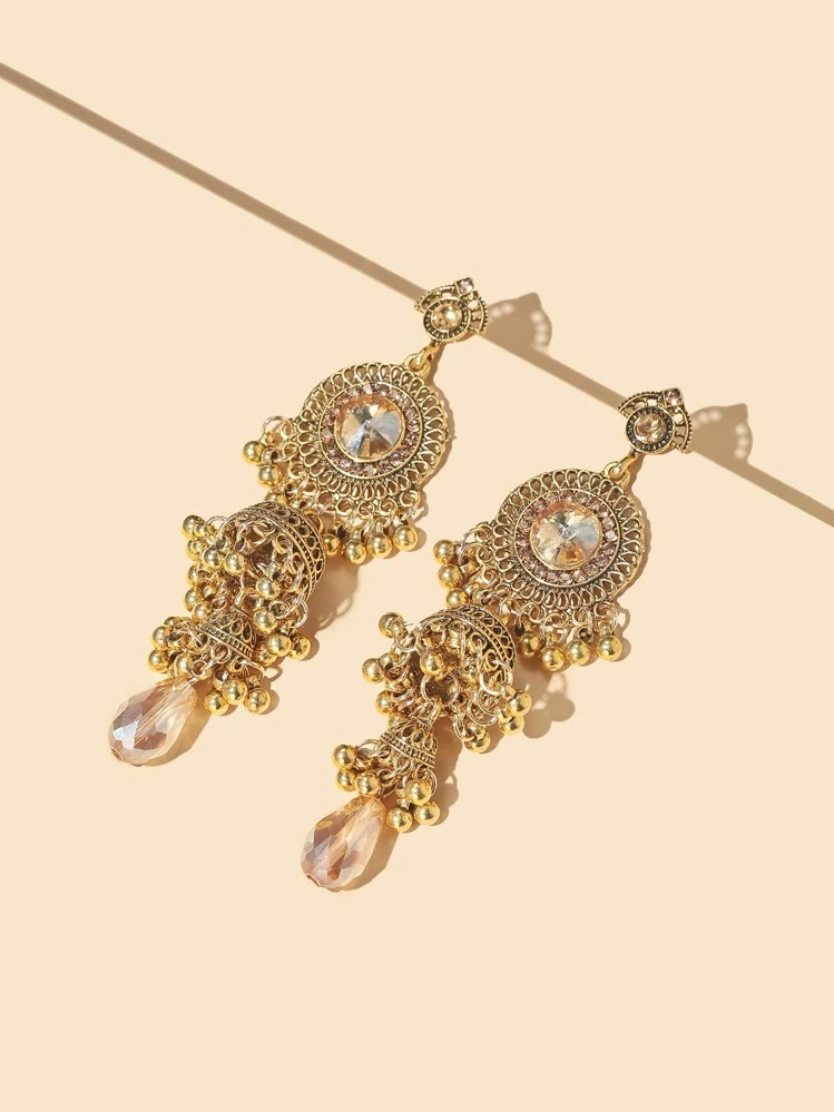 Bell Ball Tassel Drop Earrings detail photo 9 - Earrings at ShopKaar