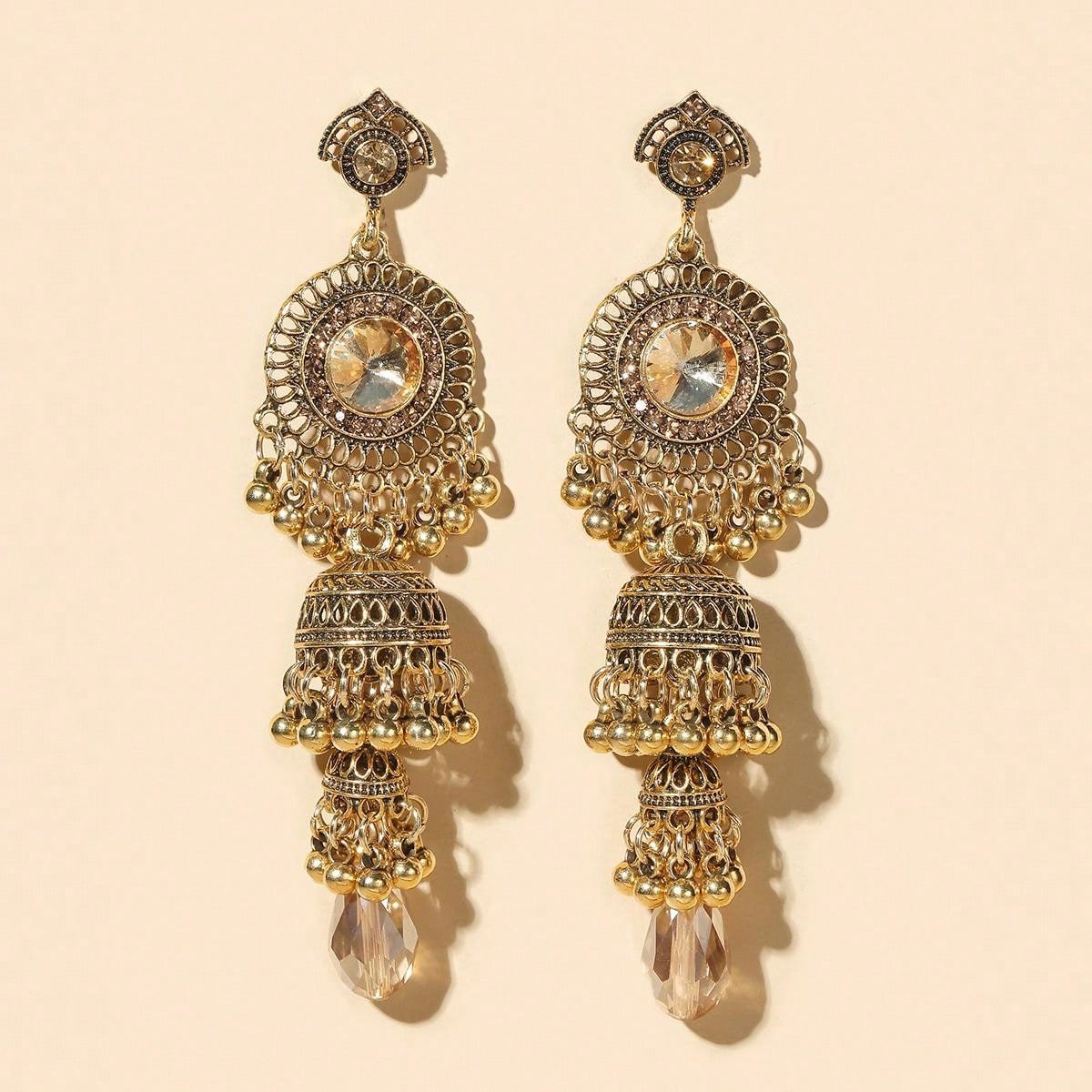 Bell Ball Tassel Drop Earrings detail photo 11 - Earrings at ShopKaar