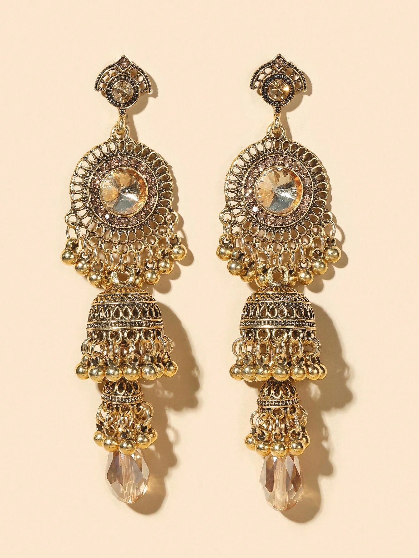 Bell Ball Tassel Drop Earrings detail photo 12 - Earrings at ShopKaar