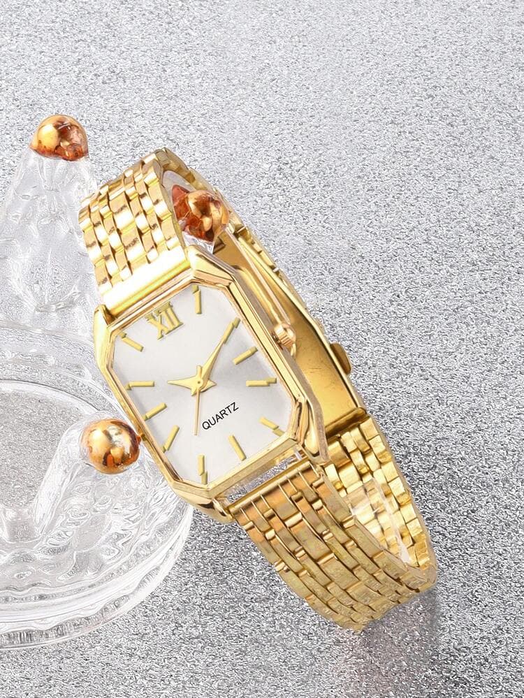 Gold Watch and Jewellery Gift Set - 6pcs detail photo 5 - Watches at ShopKaar
