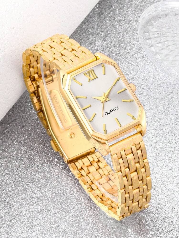 Gold Watch and Jewellery Gift Set - 6pcs detail photo 6 - Watches at ShopKaar