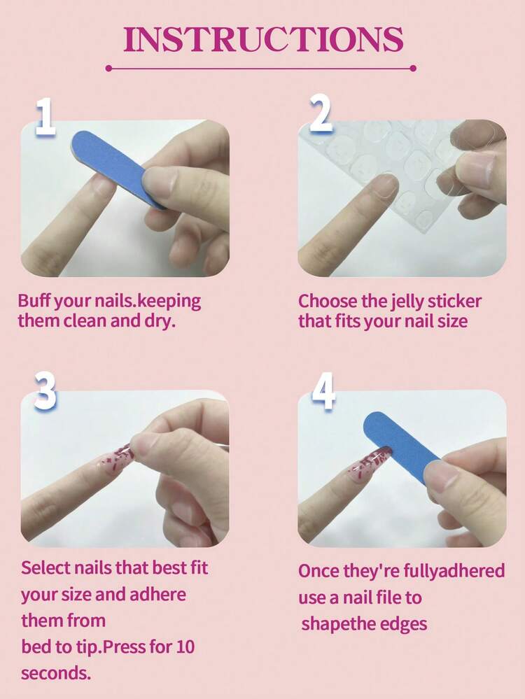 24pcs Medium Almond-Shaped Nail Stickers, Burgundy French Manicure Design With Summer Cherry Rhinestones, Retro Full Coverage, Suitable For Women And Girls Nails In Summer, Nail Art Supplies. - view 6