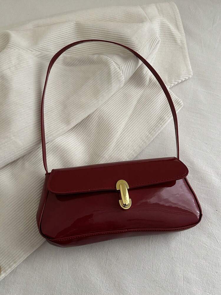 Women's Retro Faux Leather Flap Decor Underarm Shoulder Bag, Suitable For Dates, Outings, Parties And Other Occasions - view 2