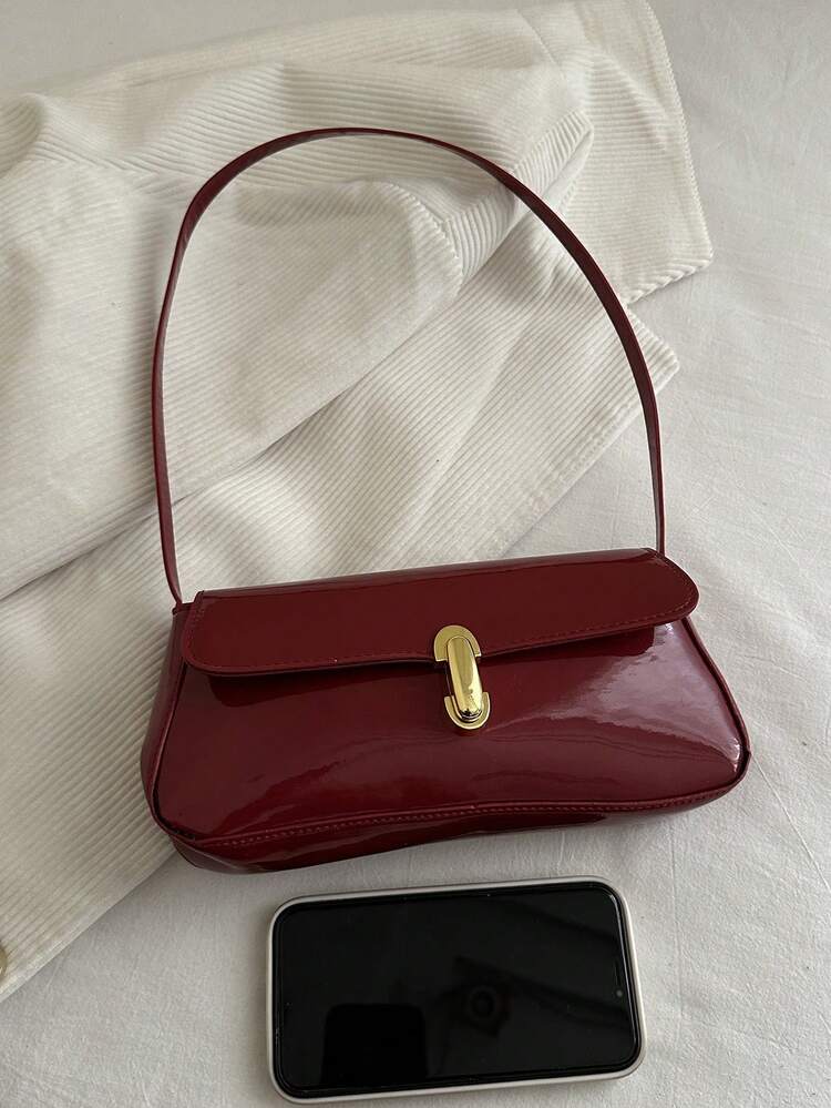 Women's Retro Faux Leather Flap Decor Underarm Shoulder Bag, Suitable For Dates, Outings, Parties And Other Occasions - view 4