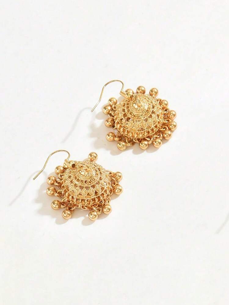 1 Pair Spring/Summer New Bohemian Luxury Tassel Drop Earrings, Fashionable & Elegant Jewelry For Women, Suitable For Daily, Party, Beach Wear - view 3