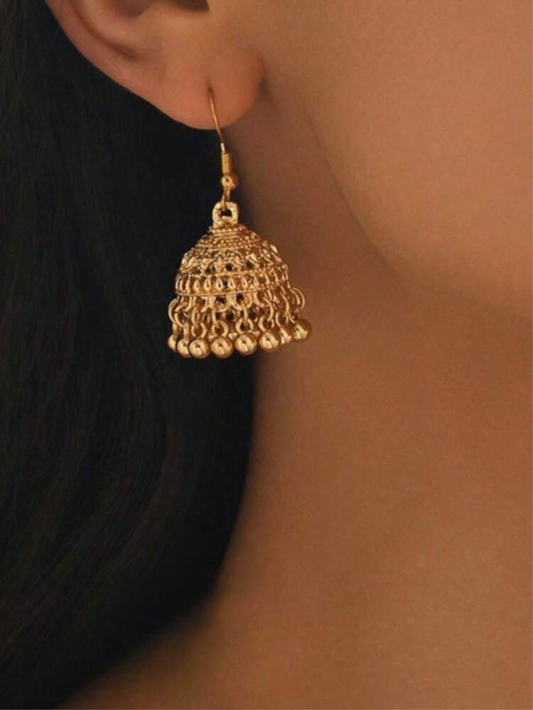 1 Pair Spring/Summer New Bohemian Luxury Tassel Drop Earrings, Fashionable & Elegant Jewelry For Women, Suitable For Daily, Party, Beach Wear - view 4