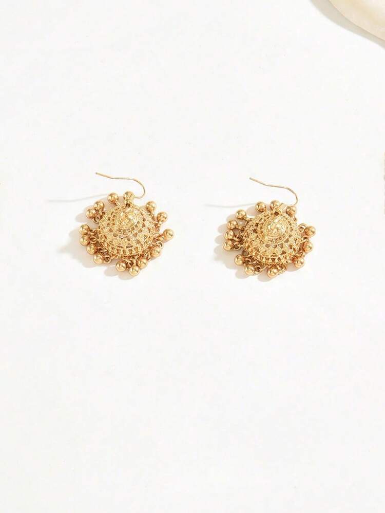 1 Pair Spring/Summer New Bohemian Luxury Tassel Drop Earrings, Fashionable & Elegant Jewelry For Women, Suitable For Daily, Party, Beach Wear - view 6