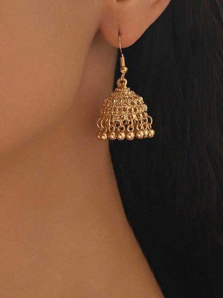 1 Pair Spring/Summer New Bohemian Luxury Tassel Drop Earrings, Fashionable & Elegant Jewelry For Women, Suitable For Daily, Party, Beach Wear - view 7